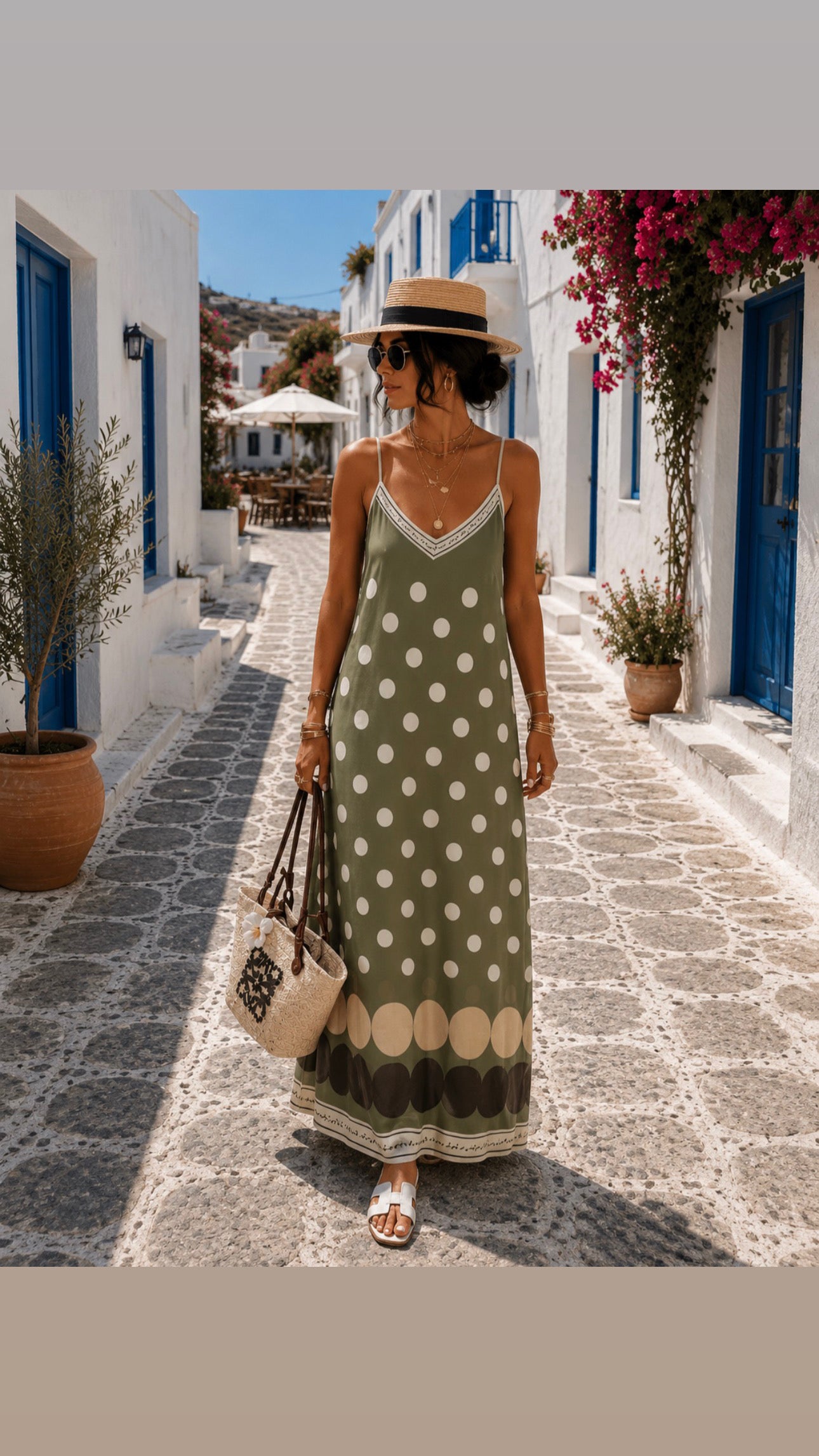 Robe Longue Pois Dolce Vita